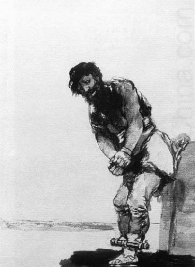 Francisco de goya y Lucientes Chained Prisoner china oil painting image